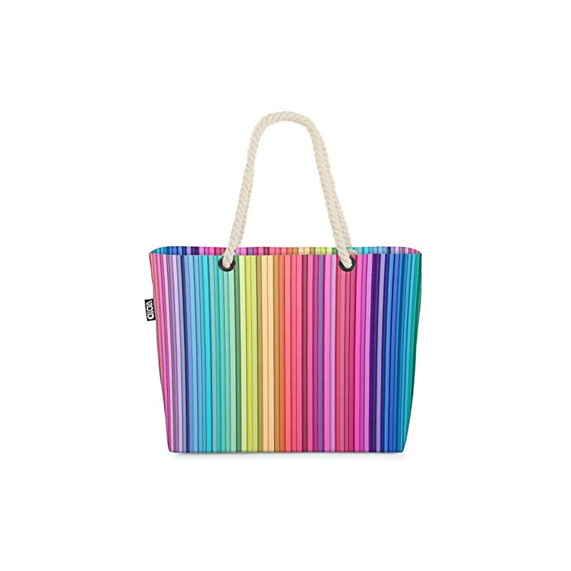 VOID Colour Stripes Beach Bag Shopper 58 x 38 x