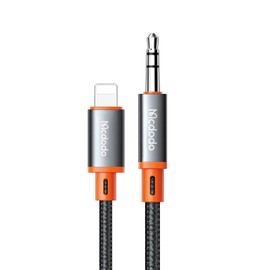 Mcdodo CA-0780 Lightning to 3.5 mm Audio Converter Cable, 3.5 m, Clear Sound Quality, Enjoy Music, Aluminum Alloy Exterior, Durable Nylon Braid, Car Audio Cable, Stereo Mini Cable, Lightning to Aux