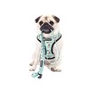 QTpawz Pug Vest Harness and Matching Leash, Breathable Mesh Interior