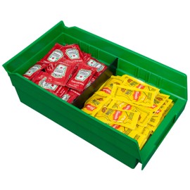 Akro-Mils 40130 Plastic Width Dividers for 4" Tall Shelf Bins Models 30130, 30138, and 30134, Custom Storage Inserts for Tools, Crafts & Supplies, 24-Pack, Black