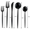 Novelty Modern Flatware Cutlery Combo Set (Black, 80)