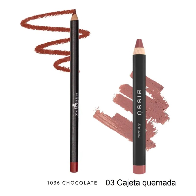 Kit Lápiz Labial En Barra Bissu + Delineador Italia Deluxe