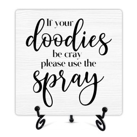 Funny Bathroom Decor, Rustic Bathroom Wooden Sign With Stand, Farmhouse Home Office Desk Decor, Restroom Toilet Tabletop Shelf Accessories, Decorative Housewarming Gifts - a03