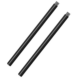 Garbuildman Adjustable Extension Pole Tube Bar for Outdoor Shepherds Hook, 2 pcs, Shiny Black