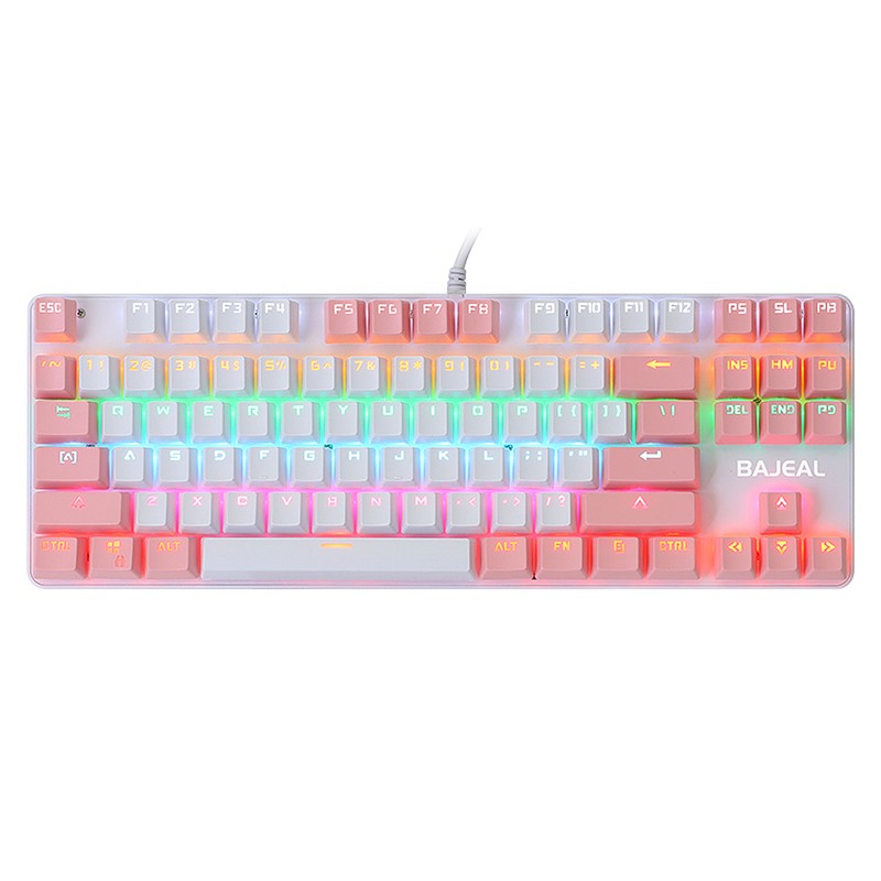 BAJEAL 87 Keys Wired Mechanical Keyboard Mixed Light Mechanical Keyboard