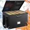 ROSONG Fireproof Document Box File Organizer - Portable Locking Filing