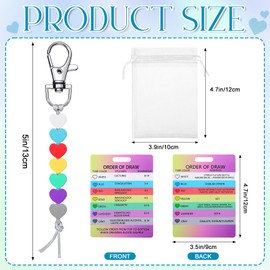 Yinkin 6 Sets Order of Blood Draw Beads with Reference Card and Mesh Bag Order of Draw Phlebotomy Card Essentials Accessory for Nurse RN Student Practitioner Nursing School Supplies