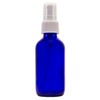 2 fl oz Cobalt Blue Glass Bottle with White Spray