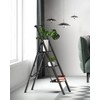 SOLADDER 3 Step Ladder, Slim Folding Steps Stool with Handrail,