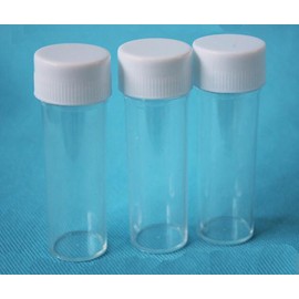 12Pcs 25ml Clear Plastic Test Tubes with Screw Caps Empty Refillable Small Bottle Vials Seal Cap Sample Container for Scientific Experiments Party Powders Spices Beads Candy Storage Containers