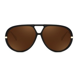 FEISEDY Trendy Oversized Aviator Sunglasses for Women Men Retro Big Round Shield Sun Glasses B4181