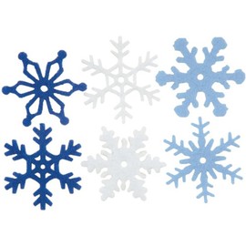 Creative Impressions CI63000 1.25-Inch Felt Snowflakes, Medium, 36 Per Package
