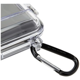 PELI 1015 Extreme Micro Case to Protect Small Devices in Outdoor or Sports, IP67 Watertight, 1L Capacity, Made in US, Clear/Black Liner