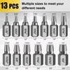 Topec Easy Out Screw Extractor Set 13-Piece, Multi-Spline Easy Out