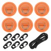 PATIKIL D-Ring Patch, 6 Pcs Stainless Steel D-Ring PVC Patch