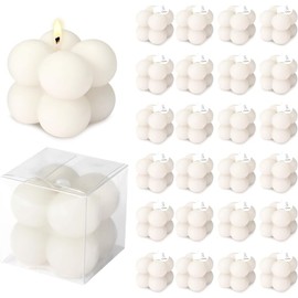 Nasjac Velas Aromaticas Vela Hechas a Mano, 24 Velas Perfumadas de Burbujas Mini, Lavanda/Campanilla/oolong de Melocoton Blanco, Vela Decorativas para el Hogar, Regalo para Mujer, Regalo Día del Madre