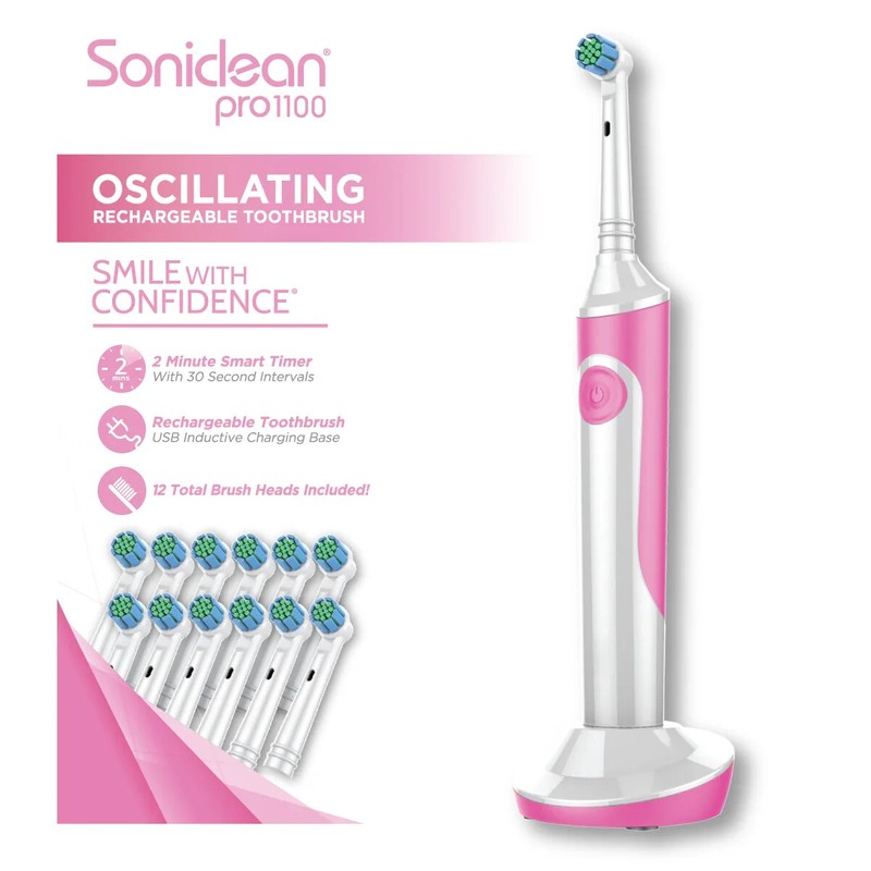 Soniclean Pro 1100 Oscillating Rechargeable Toothbrush + 12 Brush Heads