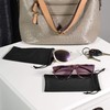 Rolling Nomad Sunglasses Case, Black Drawstring Pouch, Safety Glasses Bags,