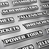 12 Pack of Magnetic Tool Box Labels, 3D-Printed Toolbox Labels,