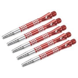 PATIKIL 45mm Aluminum Dart Shafts, Medium 2BA Thread Dart Stems Dart Accessories for Steel Tip - 5 Pack (Red)