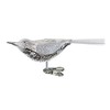 Jingle Bells Lauscha Glasvogel Silber