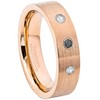 Rose Gold Pipe Cut Tungsten Carbide Unisex Wedding Band with
