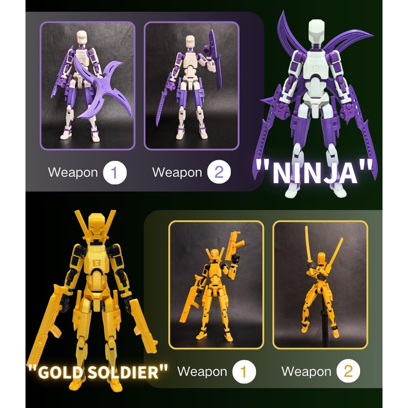 7.1" T13 Action Figure for Kids,3D Printed Titan 13 Figure
