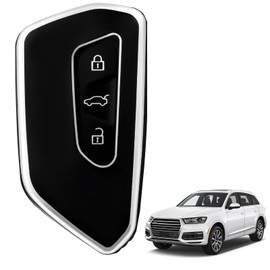 Key Cover Car Key Case Fits VW Volkswagen Golf 8 MK8 Cupra Born Formentor Seat Leon MK4 Ateca Tarraco Skoda Octavia 8 Car Key Case Black