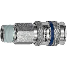 RIEGLER 141512-244.61-E Quick Release Coupling NW 7.8, Steel, R 1/4 AG, Pack of 1