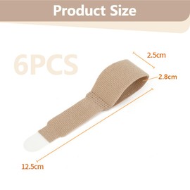 WUSJCOF 6 pcs Finger-Buddy Wraps Tapes, gepolsterte Bandagen, Stoff-Zehenbandage, Fingerschutz für verklemmte geschwollene Fingergelenke
