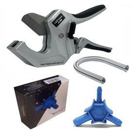 Automatic Ratchet Pipe Cutter, External Pipe Bender, and Reamer Tool Set – Precision Cutting, Bending, and Deburring for PVC, PEX, and Other Plastic Pipes
