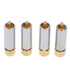 4PCS Preffair/R1722 Audio Connector Gold Plated Self Locking Solderless RCA
