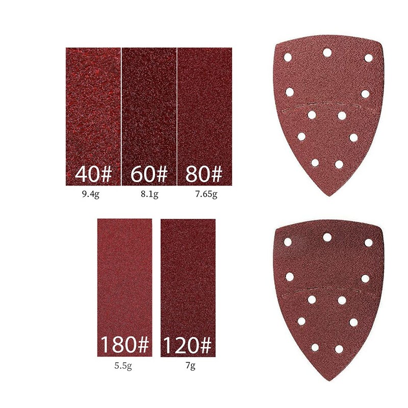 40 Pieces Sanding Pads, 11 Hole Sanding Sheets Hook and