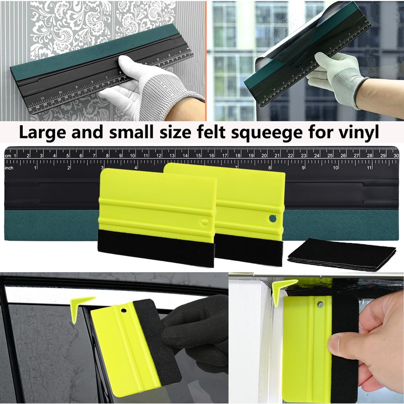 EHDIS Window Tint Kit Vinyl Wrap Tool with Bulldozer Squeegee,Windshield
