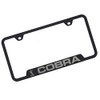 Au-Tomotive Gold, INC. Ford Mustang Cobra Black Steel License Plate