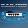 5 Port Gigabit Switch, Easy Smart Managed Ethernet Switch, Network