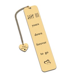 Bronze Anniversary Weeding Gifts for Her Him 8th Anniversary Bronze Gifts for Men Women 8 Year Anniversary Wedding Gifts for Husband Wife Birthday Gifts for Couple Anniversary Metal Bookmark