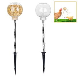 2 Sets Feeder Chicken Feeder Chicken Toy with Spring Chicken Slow Feeder Boredom Repels Stay in a Good Mood for Chickens Poultry 30 cm