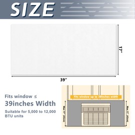 Flamorrow Window Air Conditioner Side Foam Panel, Full Surround Insulation Side Panels, Indoor Window Seal Kit for AC Units, Summer and Winter Heat and Draft Insulating, White