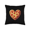 Heart Pizza Throw Pillow
