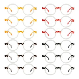 Eyekepper 12-Pack Vintage Round Reading Glasses for Women Small Retro Readers +1.50