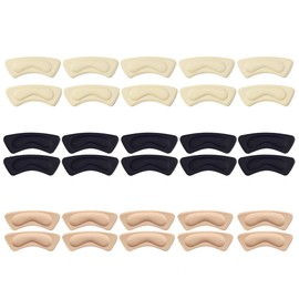 Natiform 3 Colors 15 Pairs 30 Pack Anti-Blocking Heel Pads Pakapaka Protection Pads