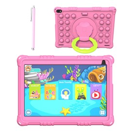 IWEGGO Android 15 Kids Tablet, 10 inch Tablet for Kids, 18GB RAM+128GB ROM (MAX 2TB), HD Eye-Care Touch Screen, Games, Parental Control, 2.0GHz Quad-core Toddler Tablets with Kid-Proof Case for Girls