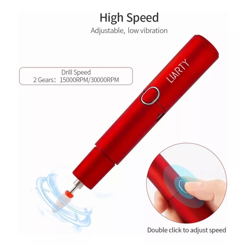 Liarty Pulidor Esmeril Taladro Para Uñas Acrilicas 30000rpm