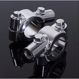 SMT-Chrome 1" 25mm HandleBar 10mm Mirror Thread Mount Holder Clamp Adaptor [B01M66CK5X]