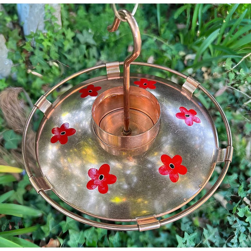 Stanwood Wind Sculpture -Pure Copper Hummingbird Feeder