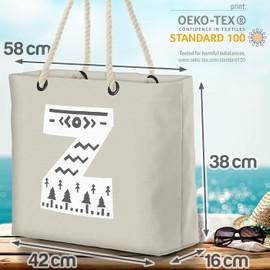 VOID Z Dekorative Buchstaben Strandtasche Shopper 58x38x16cm 23L XXL Einkaufstasche Tasche Reisetasche Beach Bag