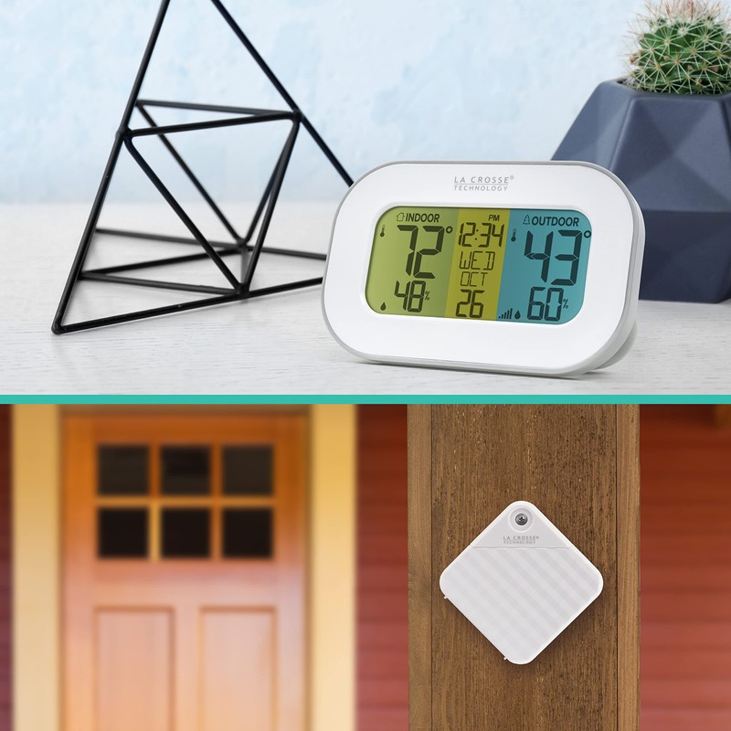 La Crosse Technology 308-148 Wireless Temperature Station with Tri-Color LCD,