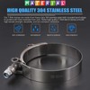 Glarks 12Pcs 70-80mm Stainless Steel T-Bolt Hose Clamps Turbo Intake