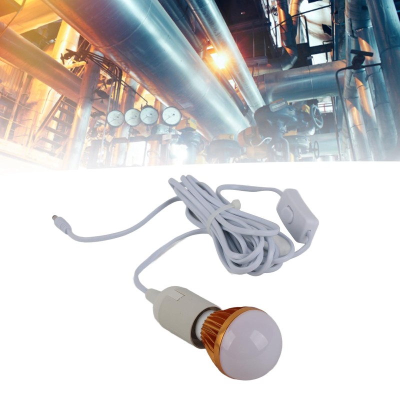 12V 5W Bulb E27 Spiral Bulb Lamp with DC Cable